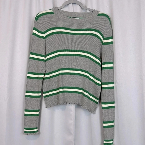 BP Ribbed‎ Striped Long Sleeve Crewneck Sweater Size XL NWT - Picture 1 of 6